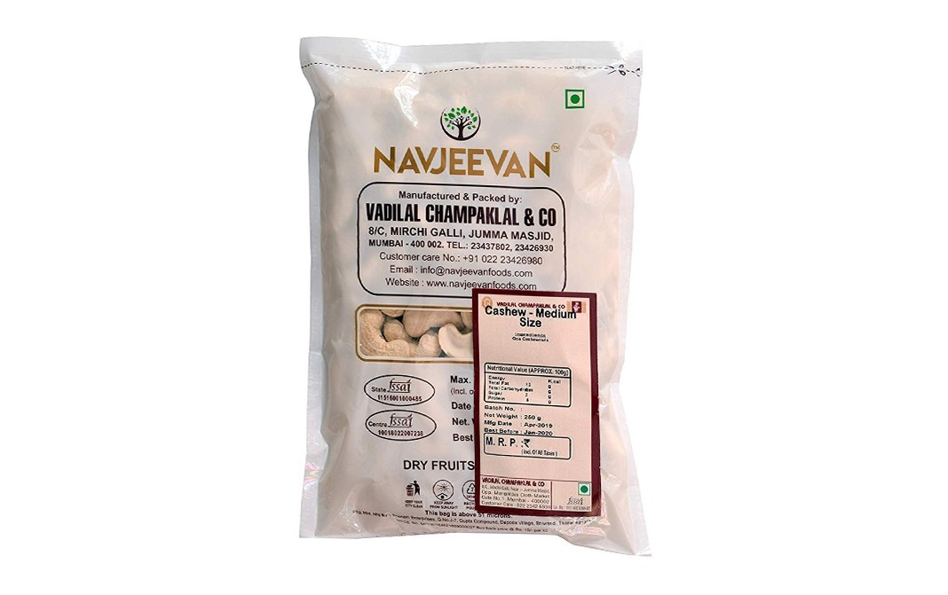 Navjeevan Cashew (Medium Size)    Pack  250 grams
